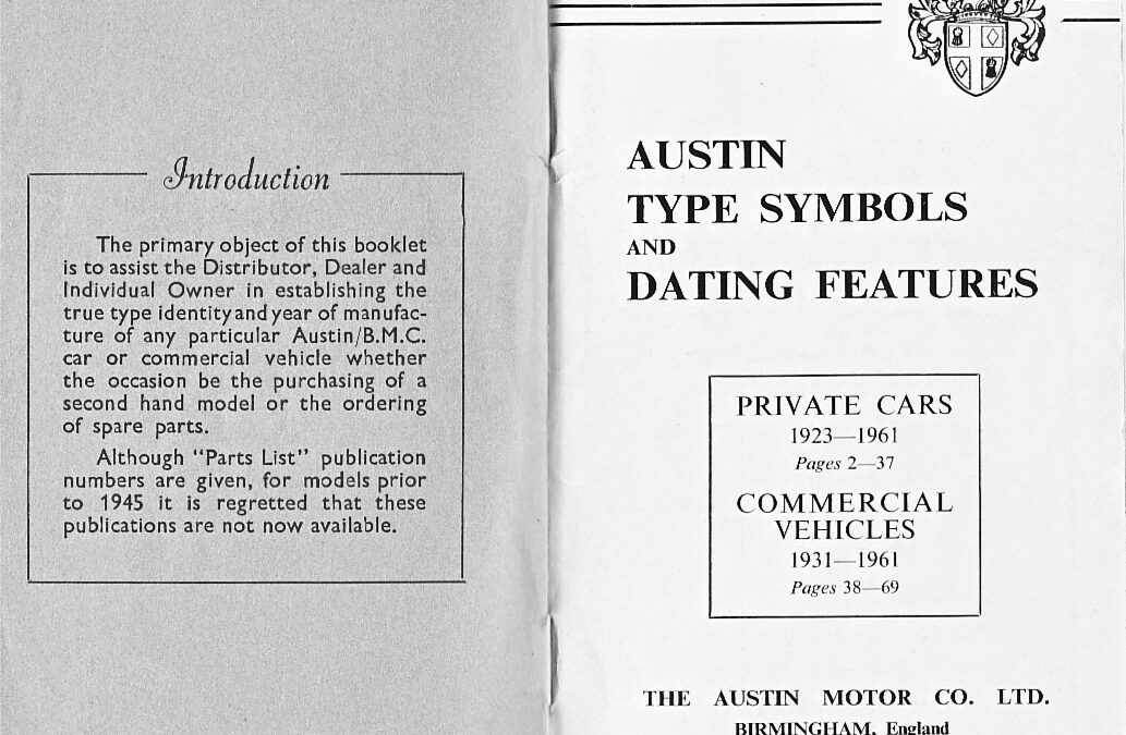 Informatie: Austin Type Symbols and Dating Features
