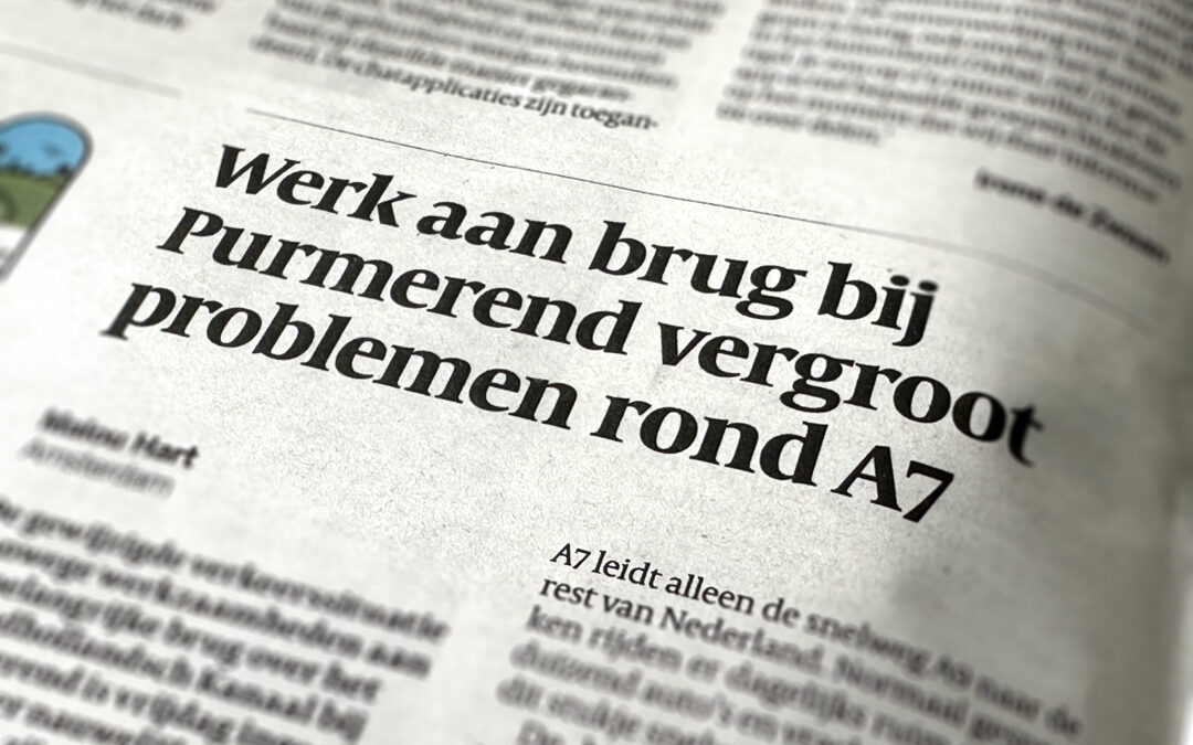 A7-rijders opgepast!