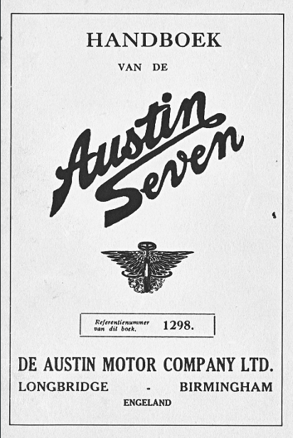 Nederlands Handboek voor de Austin Seven 1934 (PDF)